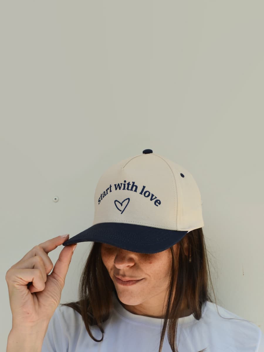 start with love Trucker Hat thumbnail 3
