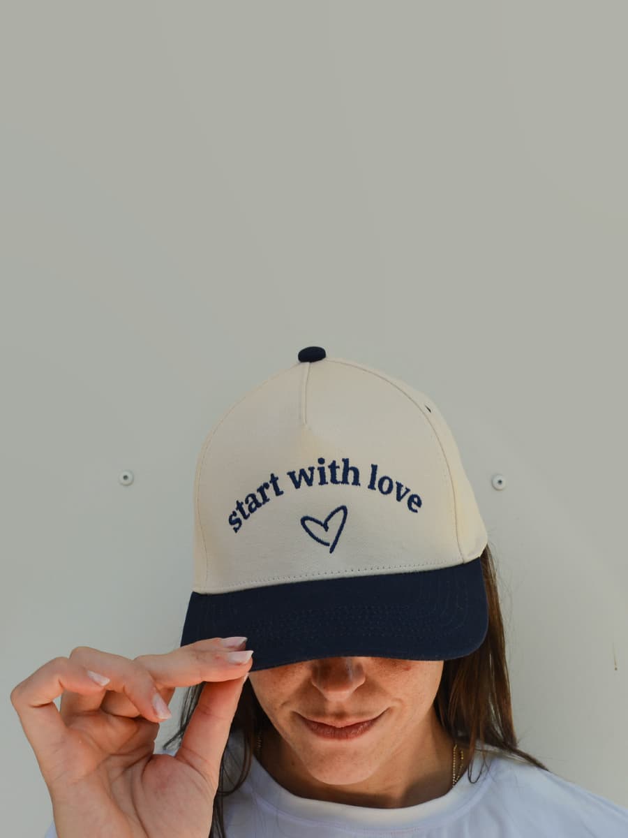 start with love Trucker Hat thumbnail 4