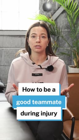 You’re still an athlete… even when you’re sidelined